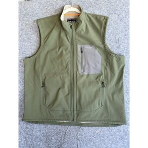 Orvis Tech Vest Men's XXL Softshell Olive Green Ripstop Gorpcore Outdoors